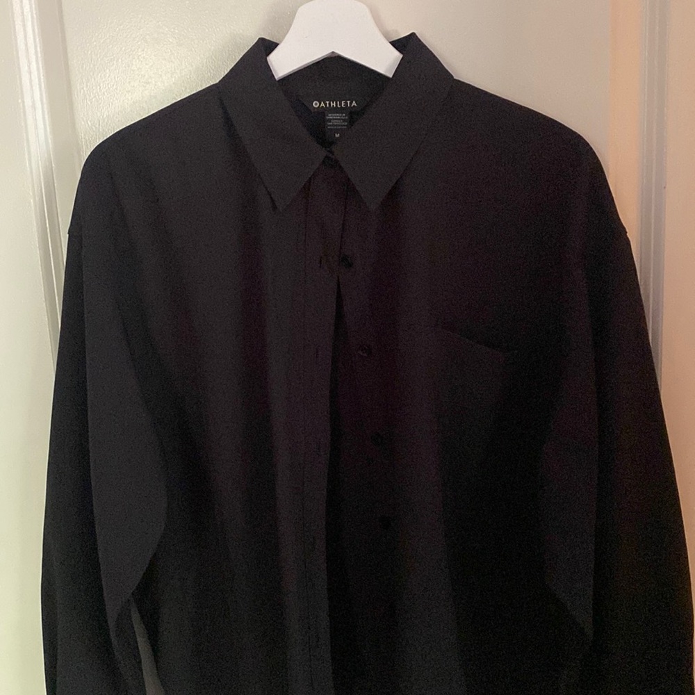 Athleta Black Collared Shirt